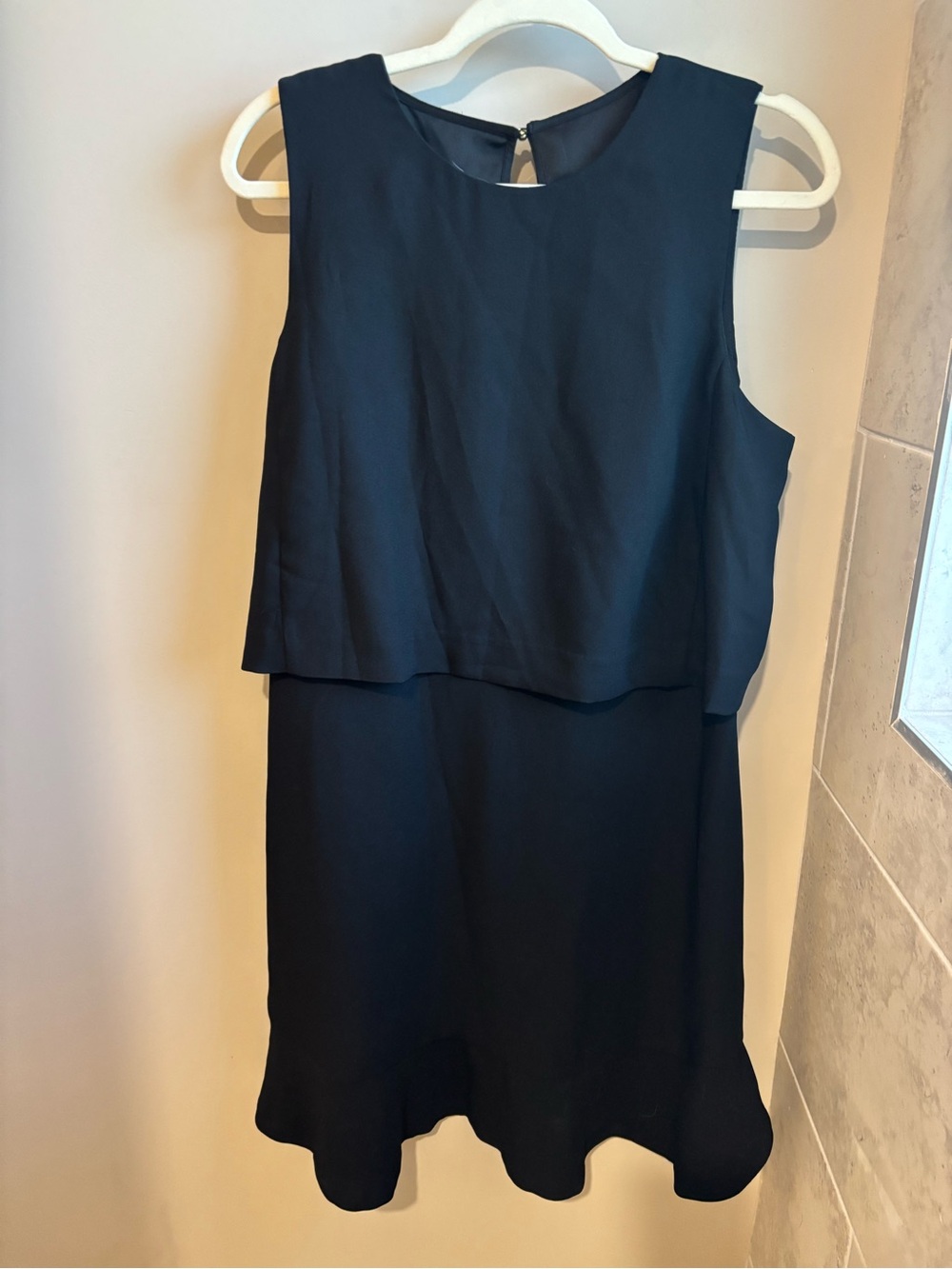 Banana Republic Black Sleeveless Layered Shift Dress